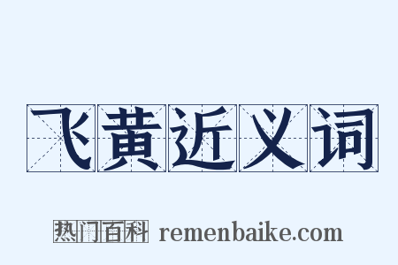 飞黄近义词是什么意思的图片